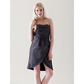
	Sheath/ Column Sweetheart Short/ Mini Satin Cocktail Dress	