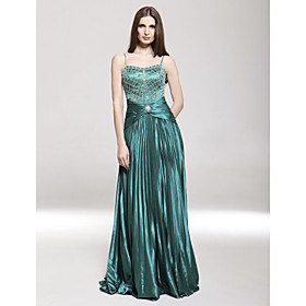 Sheath/ Column Spaghetti Straps Floor-length Elastic Silk-like Satin Evening Dress (HSX250)