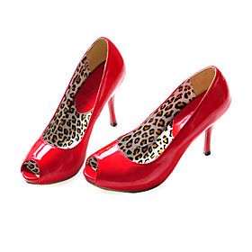 Leatherette Upper Stiletto Heel Platform With Animal Print Party/ Evening Shoes.More Colors Available