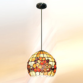10 Inch Tiffany-style Cylindrical shapeNatural shell Material Pendant Light (0835-D8021)