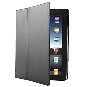 Protective Hard Leather Case and Stand for Apple iPad 2 2nd Generation(Black)