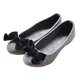 Fabric Upper Flat Heel Flats With Bowknot Casual/ Honeymoon Shoes (More Colors)