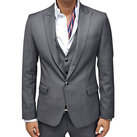 Men Black and Gray Slim Fit Sexy One Button Suit Coat Men Black and Gray Slim Fit Sexy One Button Suit Coat