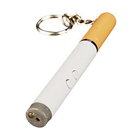 3-in-1 Cigarette Shaped White LED Flashlight Red Laser Black Ball Pen Keychain (3 LR41)
