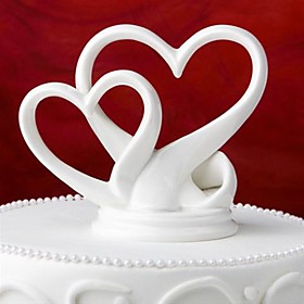 You're the Top" Interlocking Double Hearts Cake Topper