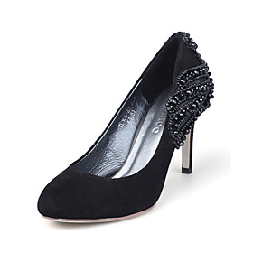 Suede Upper Stiletto Heel Pumps With Beading Party/ Evening Shoes.More Colors Available