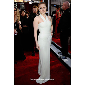 
	Chiffon Sheath/ Column Halter Sweep/ Brush Train Evening Dress inspired by Amy Adams	
