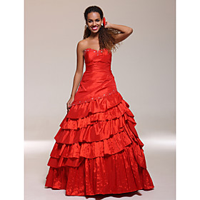 A-line Sweetheart Floor-length Taffeta Prom/ Evening Dress (FSD0260)