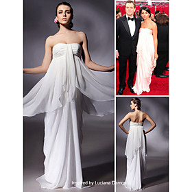 Luciana Damon Sheath / Column Strapless Floor-length Sleeveless Elastic Satin Oscar/ Evening Dress (FSH0652)