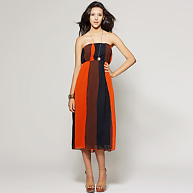 Color Splice Strapless Dress / Women's Dresses (FF-W-CC0026002)