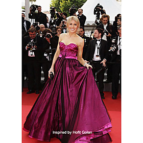 Taffeta Ball Gown Sweetheart Sweep Train Evening Dress inspired by Hofit Golan at Cannes Film Festival