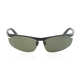 HongLang UV400 Polarized Glare-Guard TAC Alloy Lens Magaluma Frame Driving Sunglasses(Invisible Gree