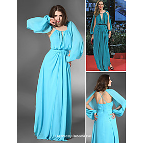 rebecca hall Sheath / Column Bateau Floor-length Elastic Satin Evening Dress (FSA11319)