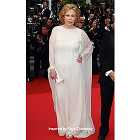 
	Chiffon Sheath/ Column Bateau Floor-length Evening Dress inspired by Faye Dunaway	
