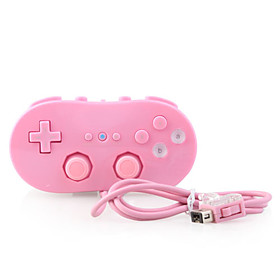 jeu de contrôle classique pour Nintendo Wii rose