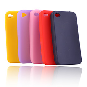 Silicone Protective Case for iPhone4 (5 Pack, Random Colors)