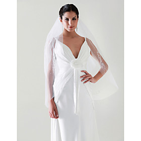 2 Layers Fingertip Wedding Veil(0061-1509)