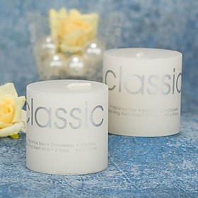 2 Vanilla Scented Ivory Pillar Candle