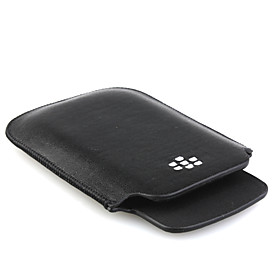 Protective PU Leather Case for Blackberry 9800 Black