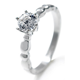 Shining Round Shape CZ Cubic Zirconia And Stainless Steel Ring Shining Round Shape CZ Cubic Zirconia And Stainless Steel Ring