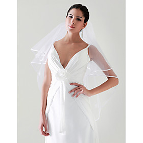 2 Layers Elbow Wedding Bridal Veil