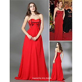 The 81st Oscar Amy Adams Sheath/ Column Sweetheart Sweep/ Brush Train Evening Dress (OSC008)