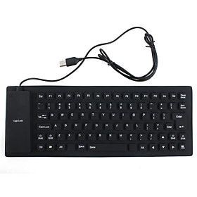 85 Keys Silicon Keyboard Black