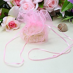 Delicate Oganza with Gold Metal Favor Bag (set of 12)