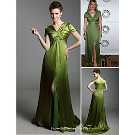 Empire V-neck Sweep / Brush Train Sex and the City Dress / Evening Dress(FSH0203)
