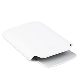 Protective PU Leather Case for Blackberry 9800 White