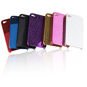 Waterdrop Pattern Plated Protective Case for iPhone 4 (5 Pack, Random Colors)
