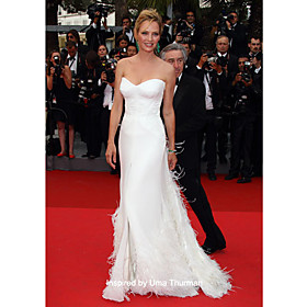 
	Satin Trumpet/ Mermaid Sweetheart Floor-length Evening Dress inspired by Uma Thurman	