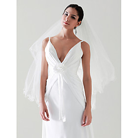 2 Layers Fingertip Wedding Veil(0061-1497)