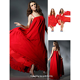 Empire Strapless Tea-length Chiffon Sex and the City Dress / Cocktail Dress(FSH0183)