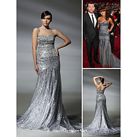 Natalie Mark Trumpet / Mermaid Sweetheart Court Trains Sleeveless Lace Oscar/ Evening Dress (FSM0658)