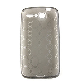 Circle Pattern Protective TPU Case for HTC Desier Black