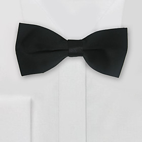 Black Satin Dyed Bow Tie Groom Wear Accessories