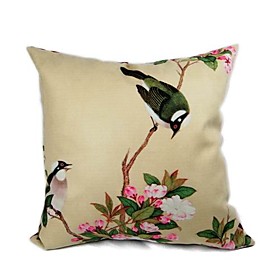 Cushion Cover-Brush Painting bird (1422)