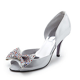 Real Leather Upper High Heel Peep-toes With Rhinestone Fashion Shoes