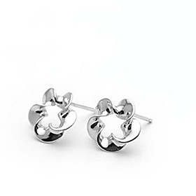 925 Sterling Silver Decoration Platinum Plated Earrings
