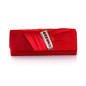Gorgeous Silk With Acrylic Rhinestones Evening Handbags/ Clutches More Colors Available