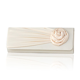 Gorgeous Satin/ Silk Shell With Applique Evening Handbags/ Clutches More Colors Available
