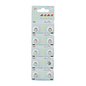 AG7 395A 1.55V High Capacity Alkaline Button Cell Batteries (10-pack)
