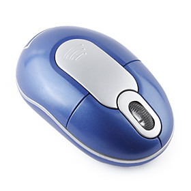 800DPI Mini Wireless Optical Mouse with Smart Receiver Storage Design - Blue