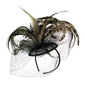 Elegant Fascinator With Feather Weddding/Partying/Honeymoon Headdress Flower Elegant Fascinator With Feather Weddding/Partying/Honeymoon Headdress Flower