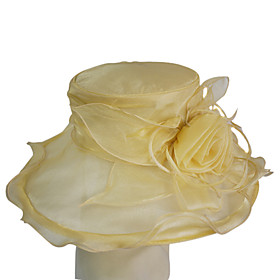 British Style Organza With Flower Wedding/Partying/Honeymoon Lierihattu Hat