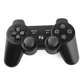 Wireless USB 2.4GHz DualShock Game Controller with USB Receiver for PS3/PC (Black)