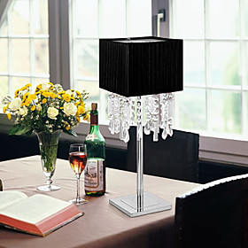 Stylish Table Light with Black Square Shade