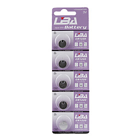 CR1220 3V High Capacity Lithium Button Cell Batteries (5-pack)