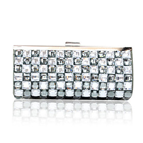 Gorgeous Satin With Acrylic Jewels Evening Handbags/ Clutches More Colors Available